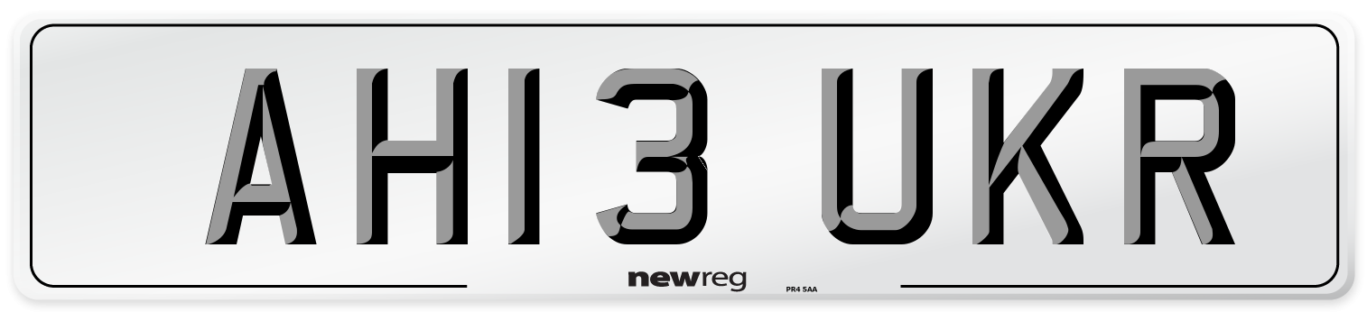 AH13 UKR Number Plate from New Reg